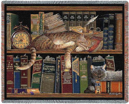 Remington The Well Read Tapestry Throw, 53in x 70in