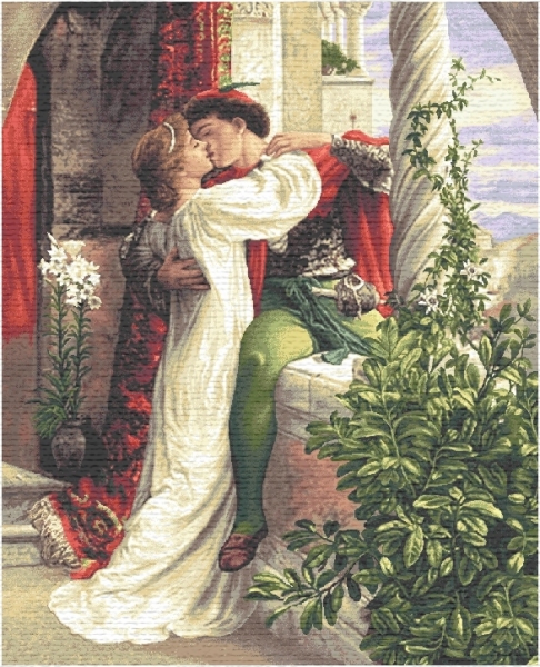 Romeo And Juliette II Tapestry, H43.2in x W28in