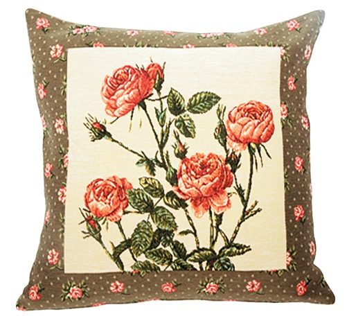 Rosae Tapestry Cushion Cover - European Home Decor Collection, 18in x 18in cushion cover