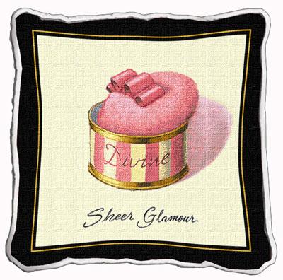 Sheer Glamour Contemporary Tapestry Cushion - Fashion Design, 17in x 17in