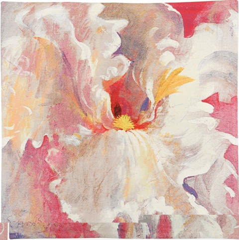 Smallest Of Dreams Contemporary Floral Tapestry - from the art work of Simon Bull, 21in x 21in