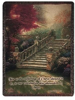 Stairway to Paradise Tapesty Throw, 51in x 68in Stairway to Paradise Tapesty Throw, 51in x 68in