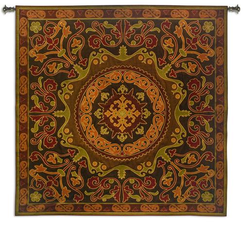 Suzanni Radiance Ornamental Wall Tapestry, 53in x 53in