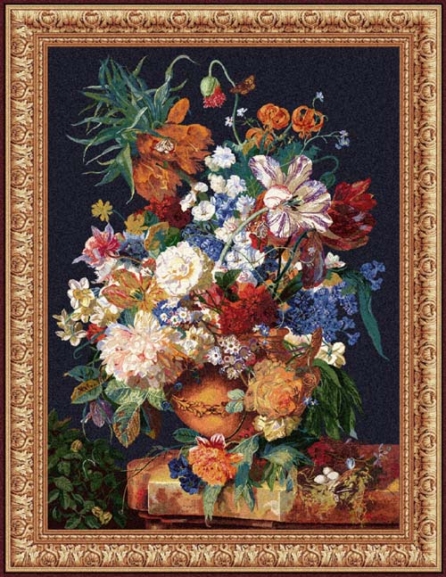 Floral Tapesty Wall Hanging Terracotta, 42in X 32in