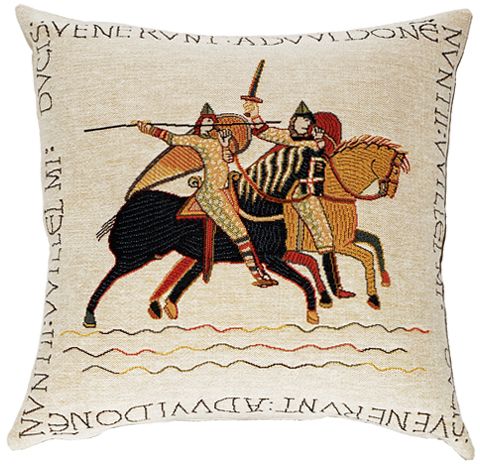The Chevaliers Tapestry Cushion Cover - European Home Decor Collection, 18in x 18in cushion cover The Chevaliers Tapestry Cushion Cover - European Home Decor Collection, 18in x 18in cushion cover