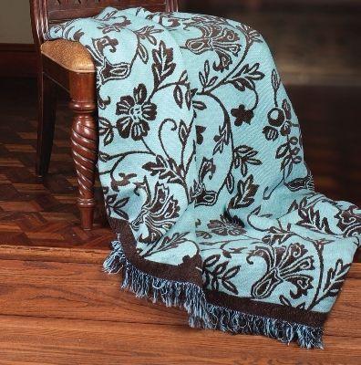 The Chocolate Blues Tapesty Throw, 51in x 68in