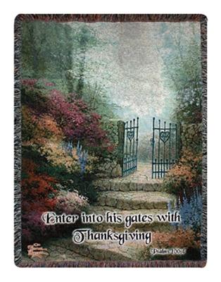 The Garden of Promise Tapesty Throw, 51in x 68in The Garden of Promise Tapesty Throw, 51in x 68in