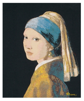 The Girl With The Pearl Earing Tapestry Tapestry, 24in x 17in The Girl With The Pearl Earing Tapestry Tapestry, 24in x 17in