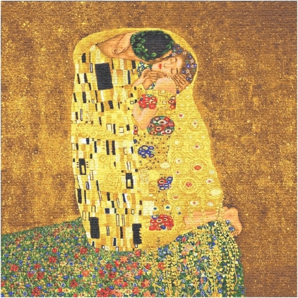 The Kiss Klimt Small Tapestry, H28in x W28in