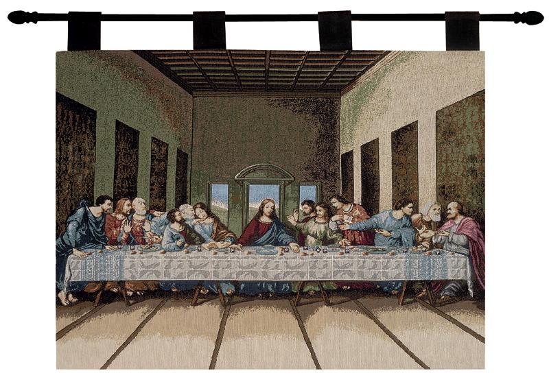 The Last Supper Tapestry Wall Hanging - Religious Picture, 26in X 36in