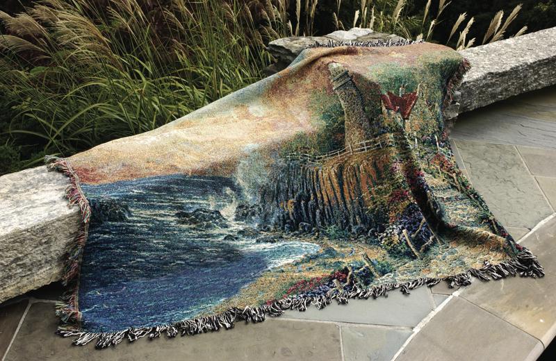 The Light Of Peace Scenic Tapestry Throw - Thomas Kinkade Painting, 51in X 68in The Light Of Peace Scenic Tapestry Throw - Thomas Kinkade Painting, 51in X 68in