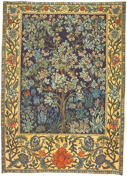 Tree Of Life Wall Tapestry - William Morris Design, 26in X 19in