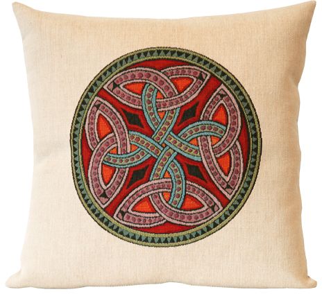 Trinite Celtic Design Tapestry Cushion Cover - Classic Home Decor Collection, 18in x 18in cushion cover
