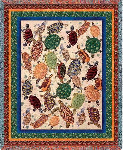 Turtles Tapestry Throw, 70in x 54in Turtles Tapestry Throw, 70in x 54in