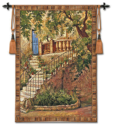 Tuscan Villa I Tapestry - Italian Countryside Picture, 40in x 53in