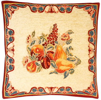 Tutti Frutti Tapestry Cushion Cover - European Home Decor Collection, 18in x 18in cushion cover