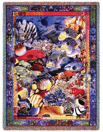 Undersea Paradise Tapestry Throw, 54in x 70in Undersea Paradise Tapestry Throw, 54in x 70in