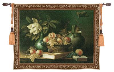Vianchies Grapes Still Life Wall Tapestry - Flowers & Fruits Picture, 53in x 43in