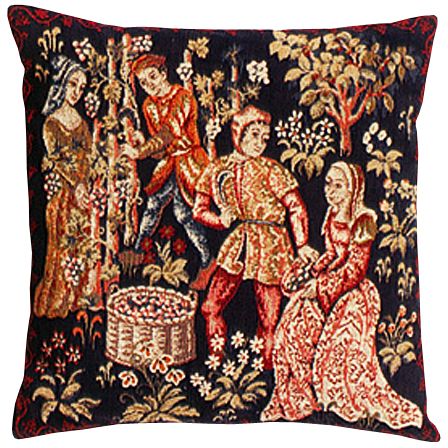 Vigne Tapestry Cushion Cover - Classic Home Decor Collection, 18in x 18in cushion cover