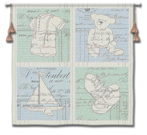 Vintage Boy Tapestry Wall Hanging, 35in x 35in