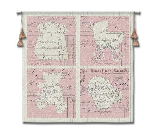 Vintage Girl Tapestry Wall Hanging, 35in x 35in