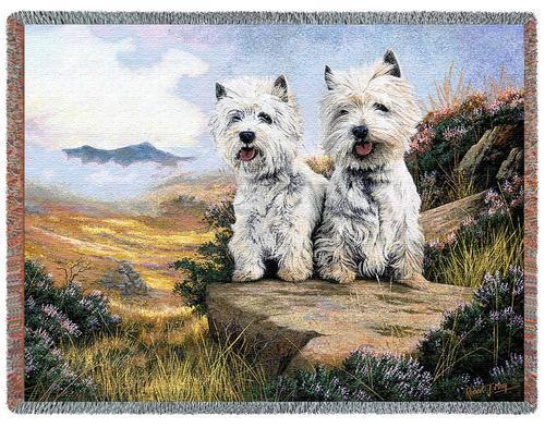 West Highland White Terrier II Throw, 54in x 70in