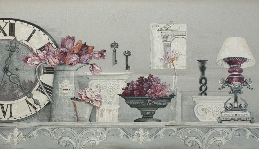 White Dreams Interior Scene Tapestry Wall Hanging, H28inx W48in White Dreams Interior Scene Tapestry Wall Hanging, H28inx W48in