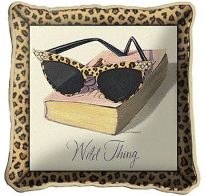 Wild Thing Contemporary Tapestry Cushion - Fashion Design, 17in x 17in