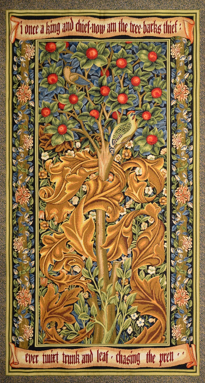 Woodpecker II Tapestry Wall Hanging, H53in x W28in Woodpecker II Tapestry Wall Hanging, H53in x W28in