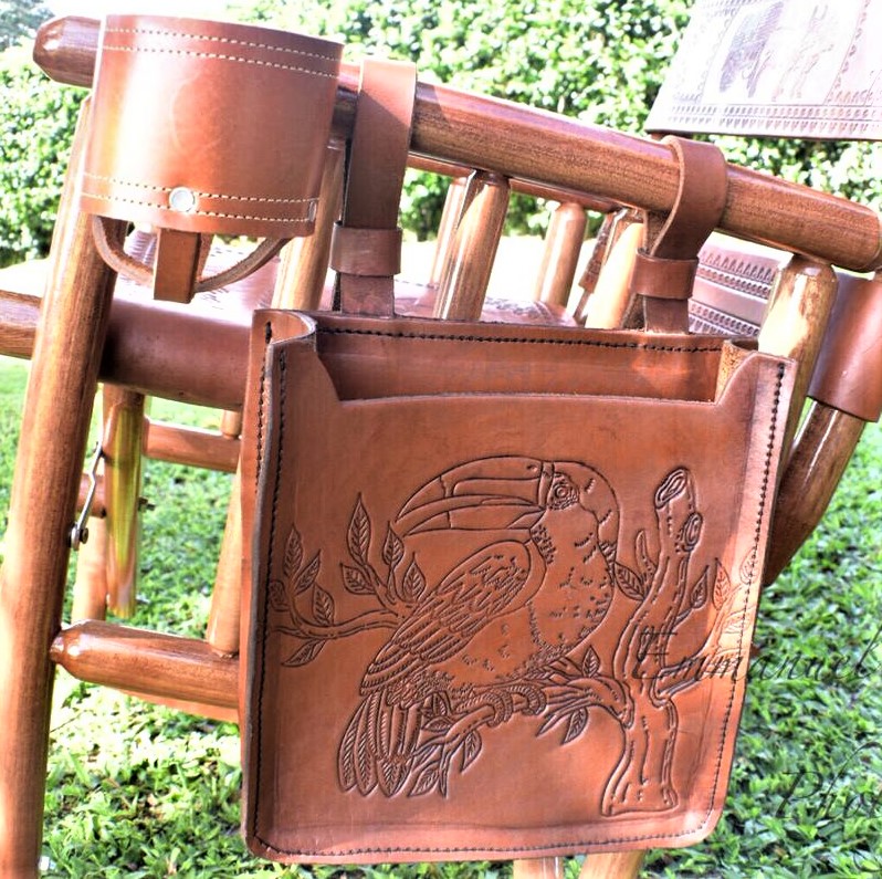 Leather & Magazine Satchel for Costa Rica Rocking Chair