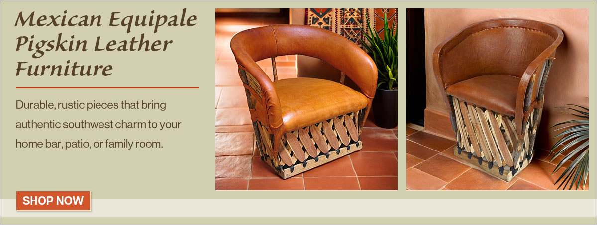 Mexican Equipale Barrel Chairs, Side Table and Sofa
