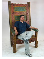 large Mexican throne chair