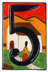 Set of 5 Number Tiles