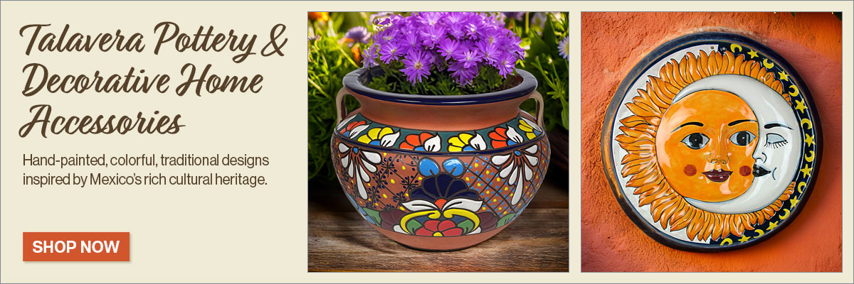 Hand-painted Talavera pottery and decorative Talavera tile