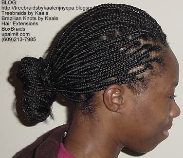 Boxbraids with Bun- Right.