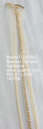 BraidsTGo(TM) clipon/ clipin extensions has the following advantages: saves time, scalp, and money.