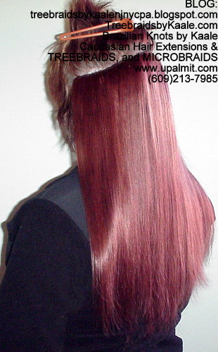 Track hair extensions- long straight hairLeft56.