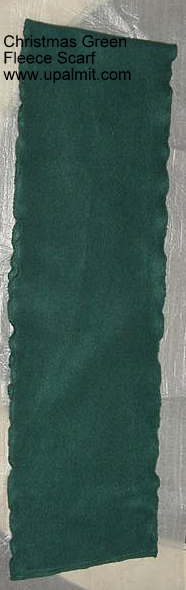 Christmas-Green fleece scarf 60