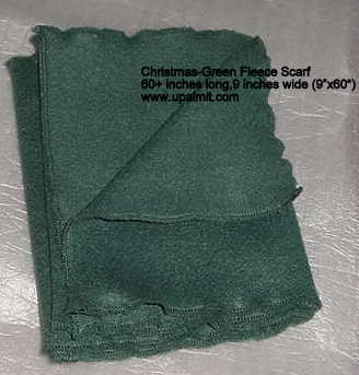 Christmas-Green fleece scarf 60