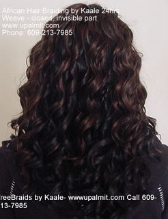 Weaves- Track hair extensions- closed parts for a natural closer look.