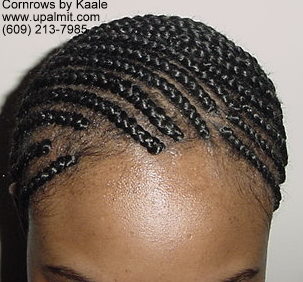 Cornrows with 180 degree wave design.