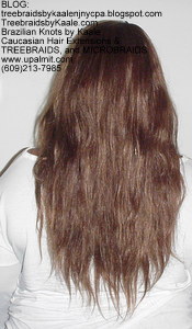 Track hair extensions- natural straight real hair Back57.