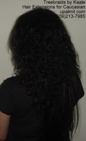 Straight Black hair extensions for Caucasian- Side12.