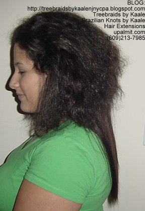Track or Weft hair extensions- Side.