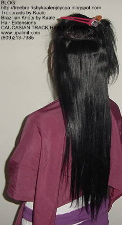 Celebrity Track hair extensions- long straight hairLeft54.