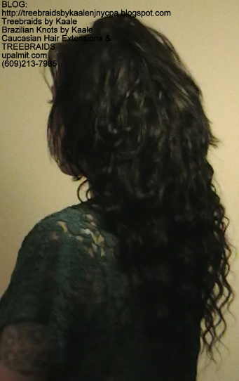 Tree Braids- Cornrows with Wet n Wavy human hair, Left2337.