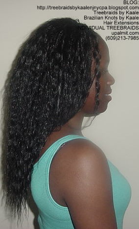 Individual Treebraids with KAALE brand Wet n Wavy human hair Right2161.