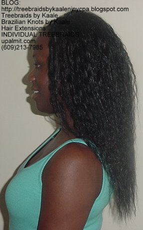 Individual Treebraids with KAALE brand Wet n Wavy human hair Left2162.