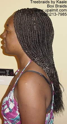 Long Box Braids in NJ, Left view.