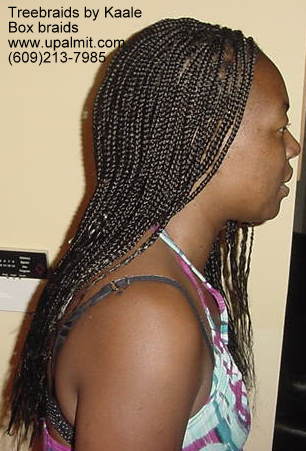 Long Box Braids in NJ, Right view.